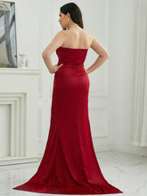 Strapless High Split Prom Dress